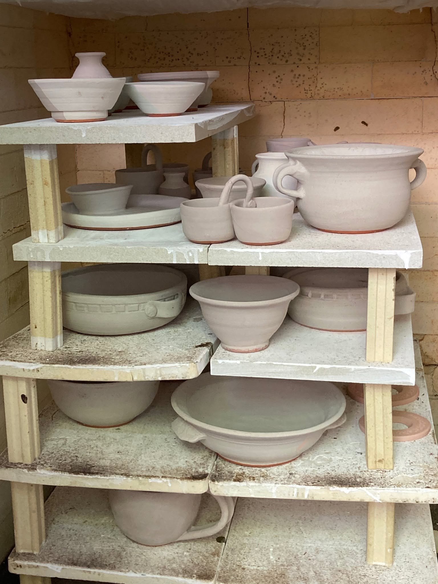 A collection of handcrafted Woodland Gallery pottery